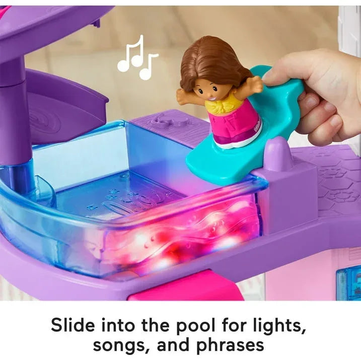 Fisher-Price Little People Barbie Little DreamHouse Toddler Playset with Music & Lights, 7 Pieces - USA MEGA SHOP