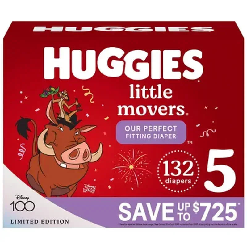 Huggies Little Movers Perfect Fitting Diapers (Sizes: 3-7)