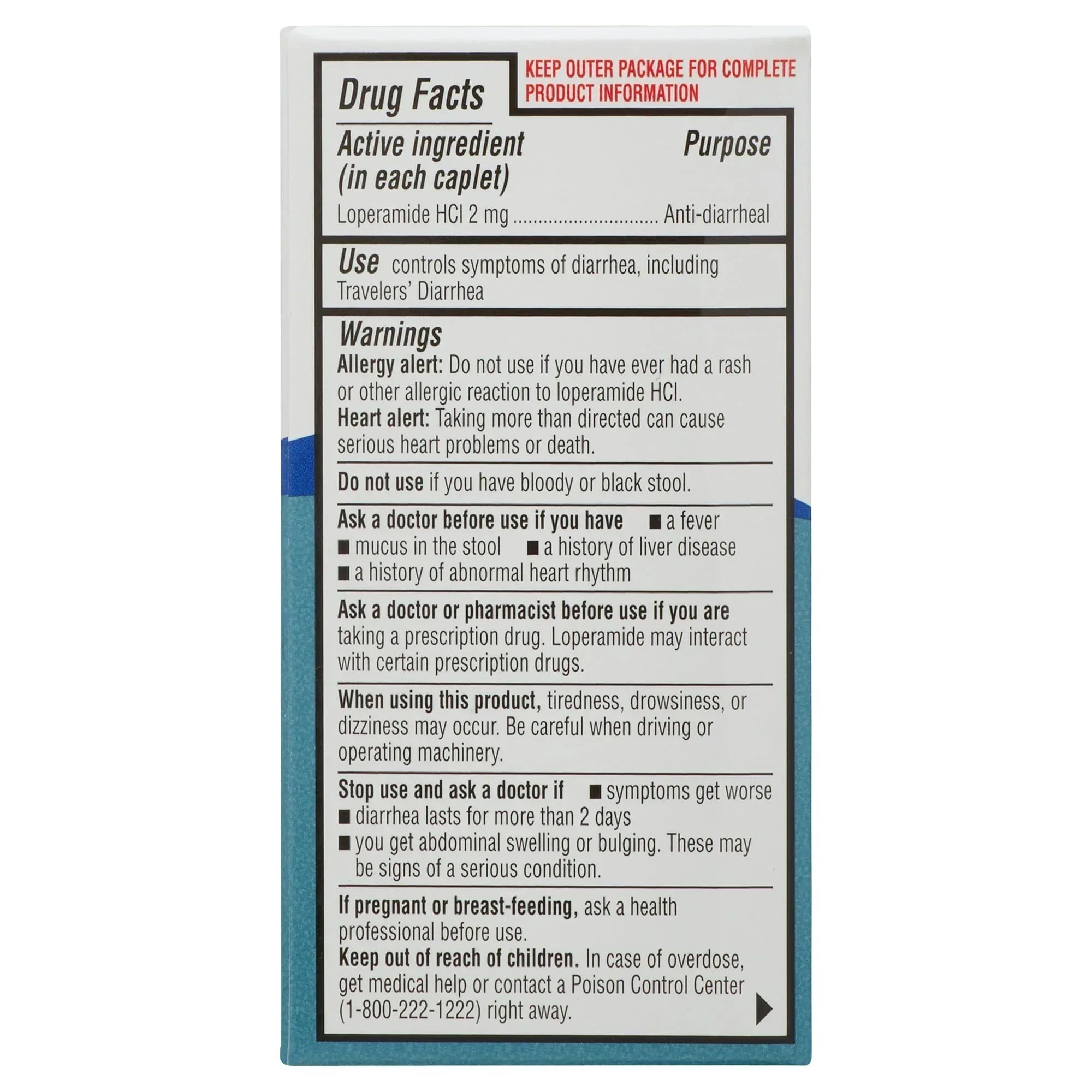 Equate Loperamide Tablets for Diarrhea, 2 mg, 24 Count