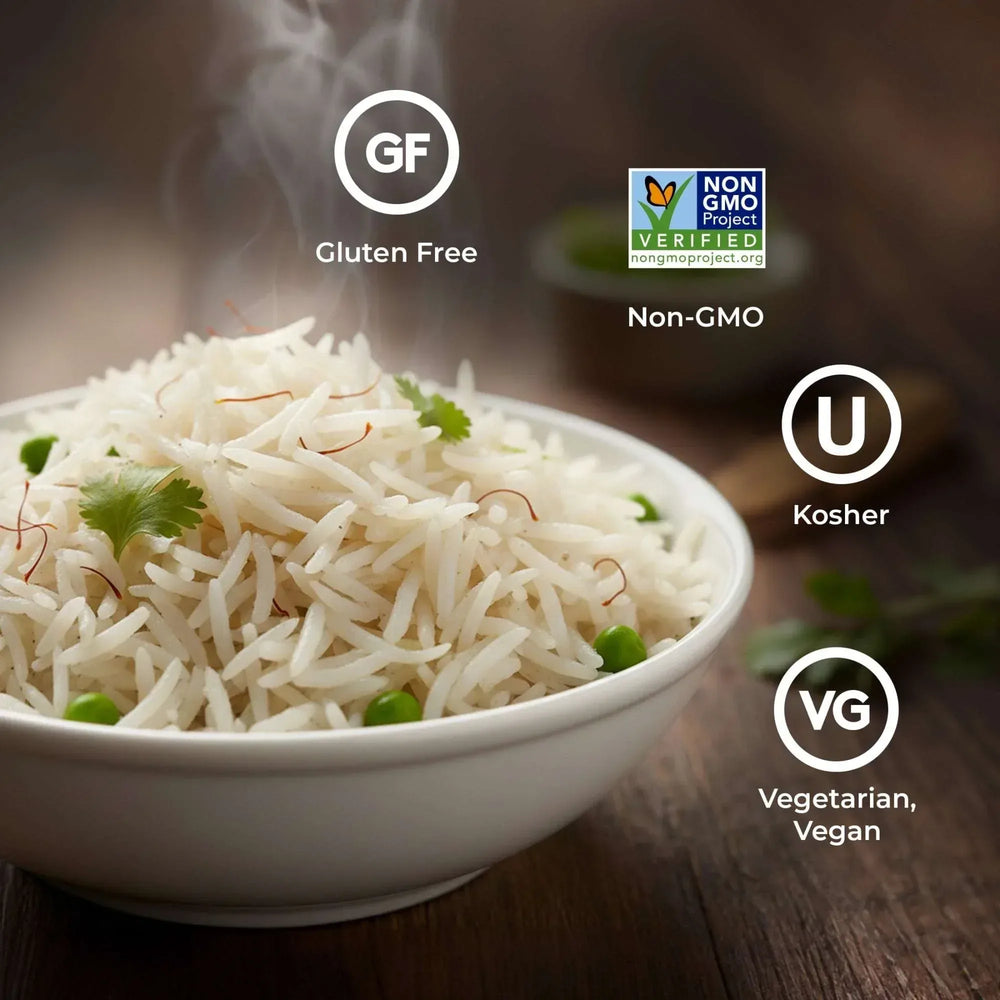 Daawat Ultima Naturally Aged Indian White Basmati Rice, Extra Long Grain, Gluten-free - 2lb Bag - USA MEGA SHOP