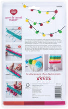Pom-pom and tassel maker instruction sheet with assembly steps and diagrams