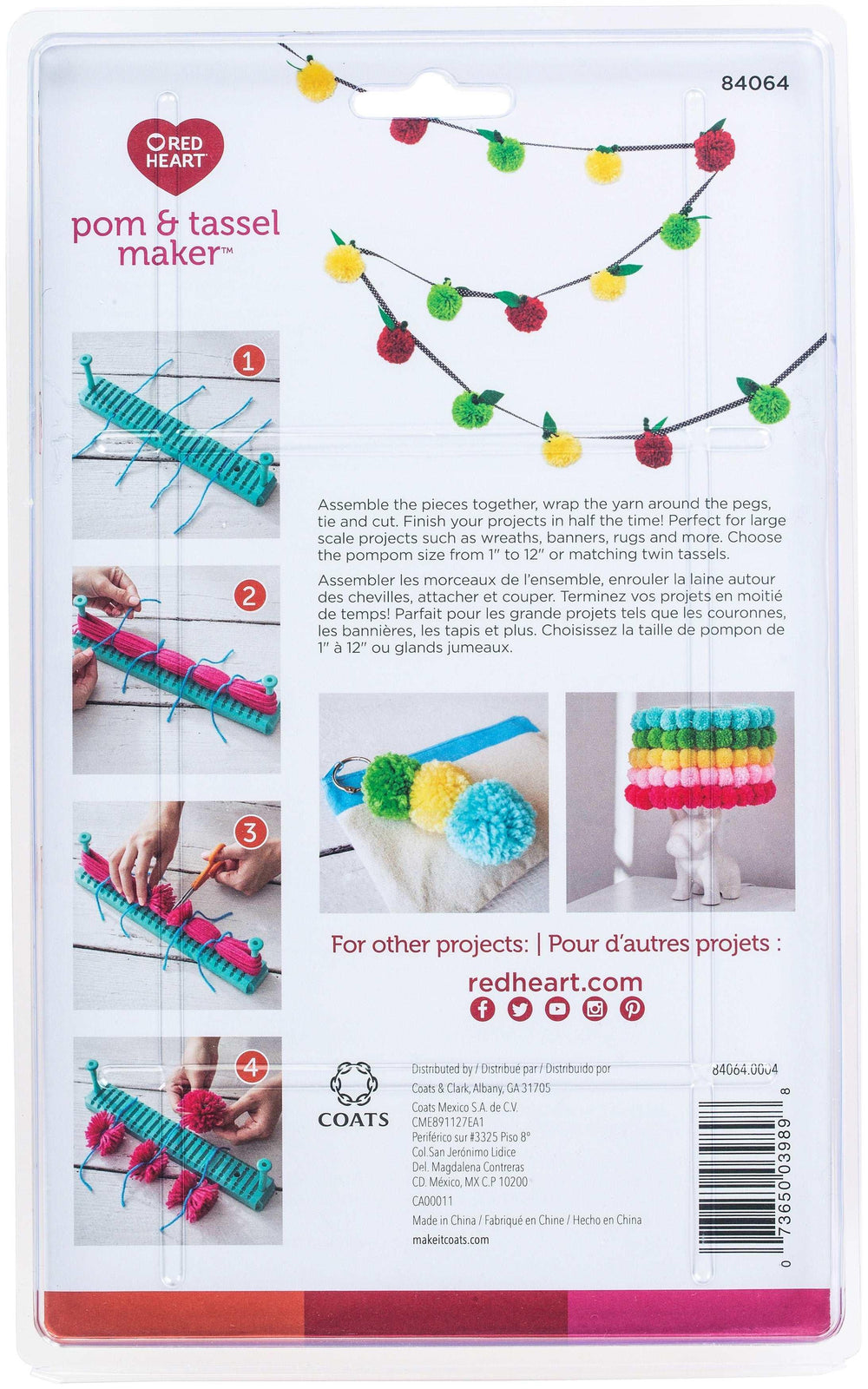 Red Heart Pompon & Tassel Maker-Red - USA MEGA SHOP