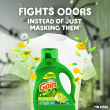 Gain original liquid laundry detergent bottle with scent-odor fighting theme