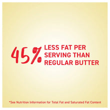 Salted whipped butter 45% less fat per serving graphic