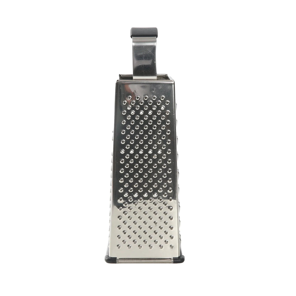 Mainstays Soft Grip Stainless Steel Grater 9" 4 Sided Silver - USA MEGA SHOP