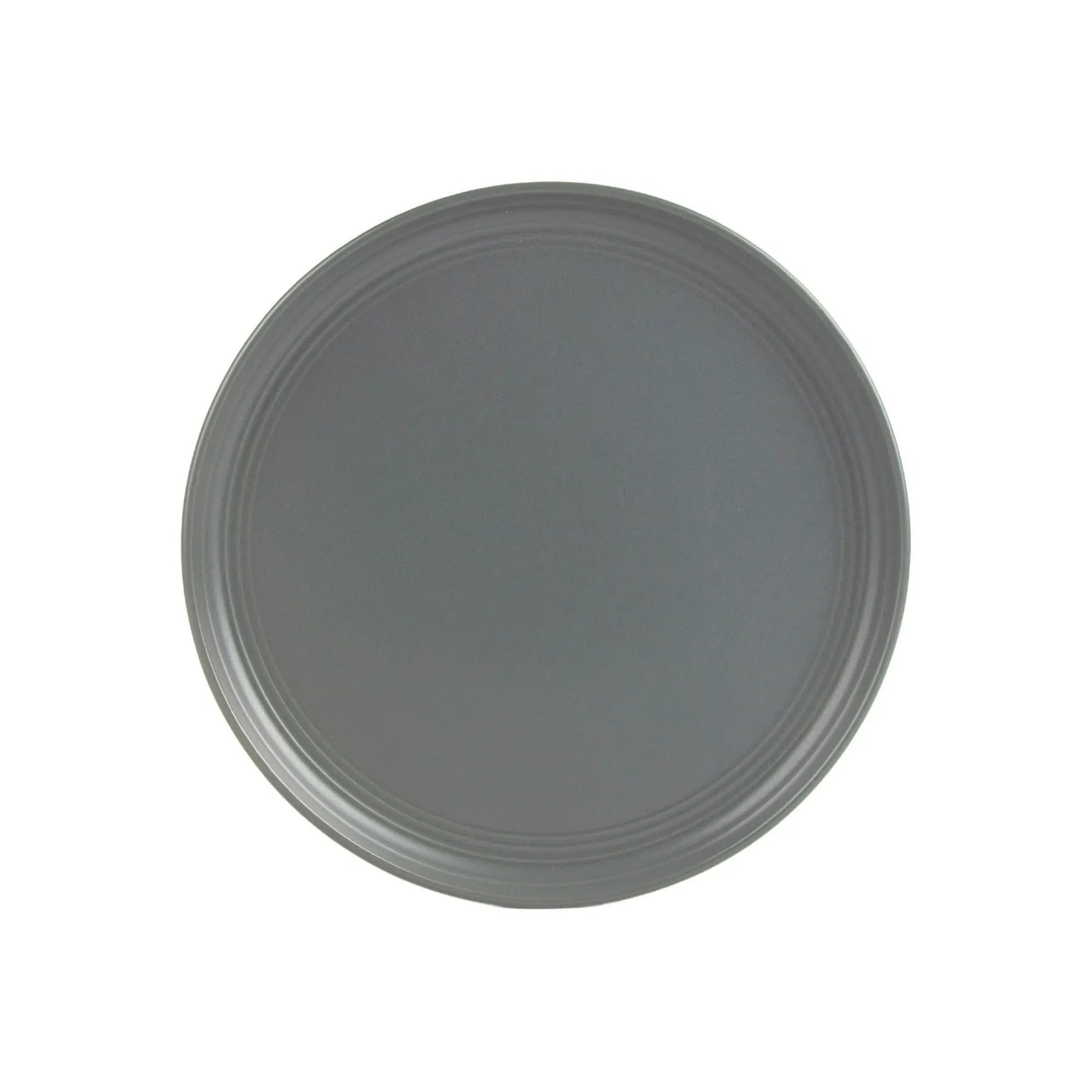 10 Strawberry Street Double Line 16 Piece Stoneware Dinnerware Set, Matte Gray