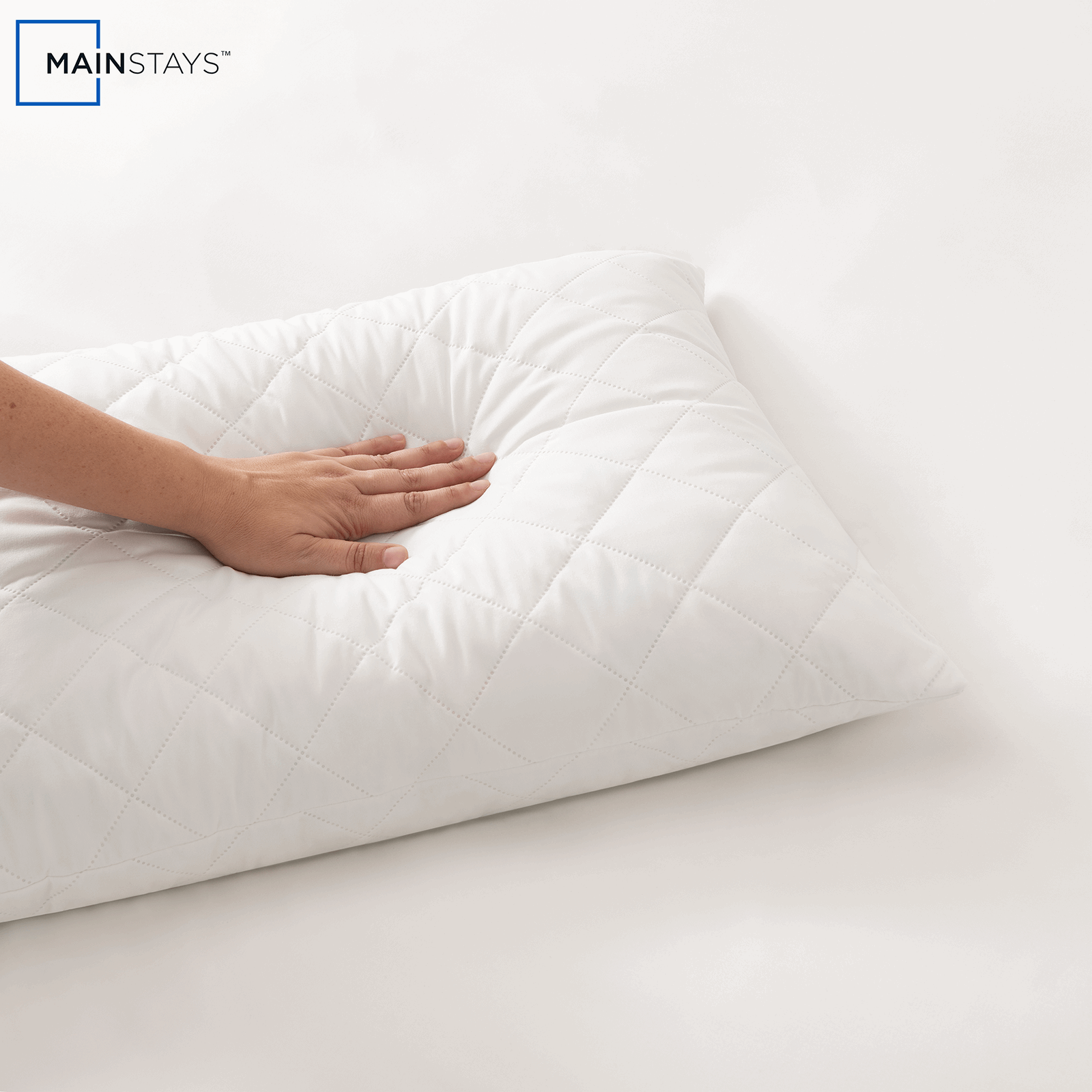 Mainstays Brushed Microfiber Foam Cluster King Bed Pillow - Antimicrobial
