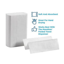 White multi-fold paper towel stack with folded sheet in front