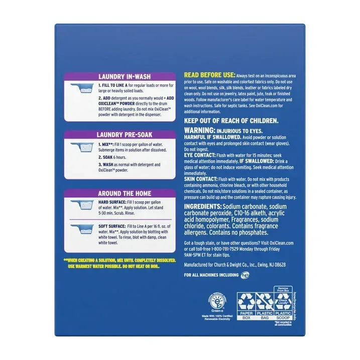 OxiClean Odor Blasters Versatile Odor and Stain Remover Powder, 7.22 lb.