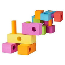 Colorful foam peg building blocks with hole cubes and peg posts