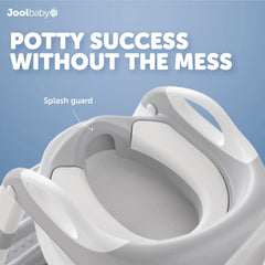 Jool Baby Potty Training Seat with 2 Step Ladder for Toddlers â€“ Splash Guard, Adjustable Height (Gray) - USA MEGA SHOP