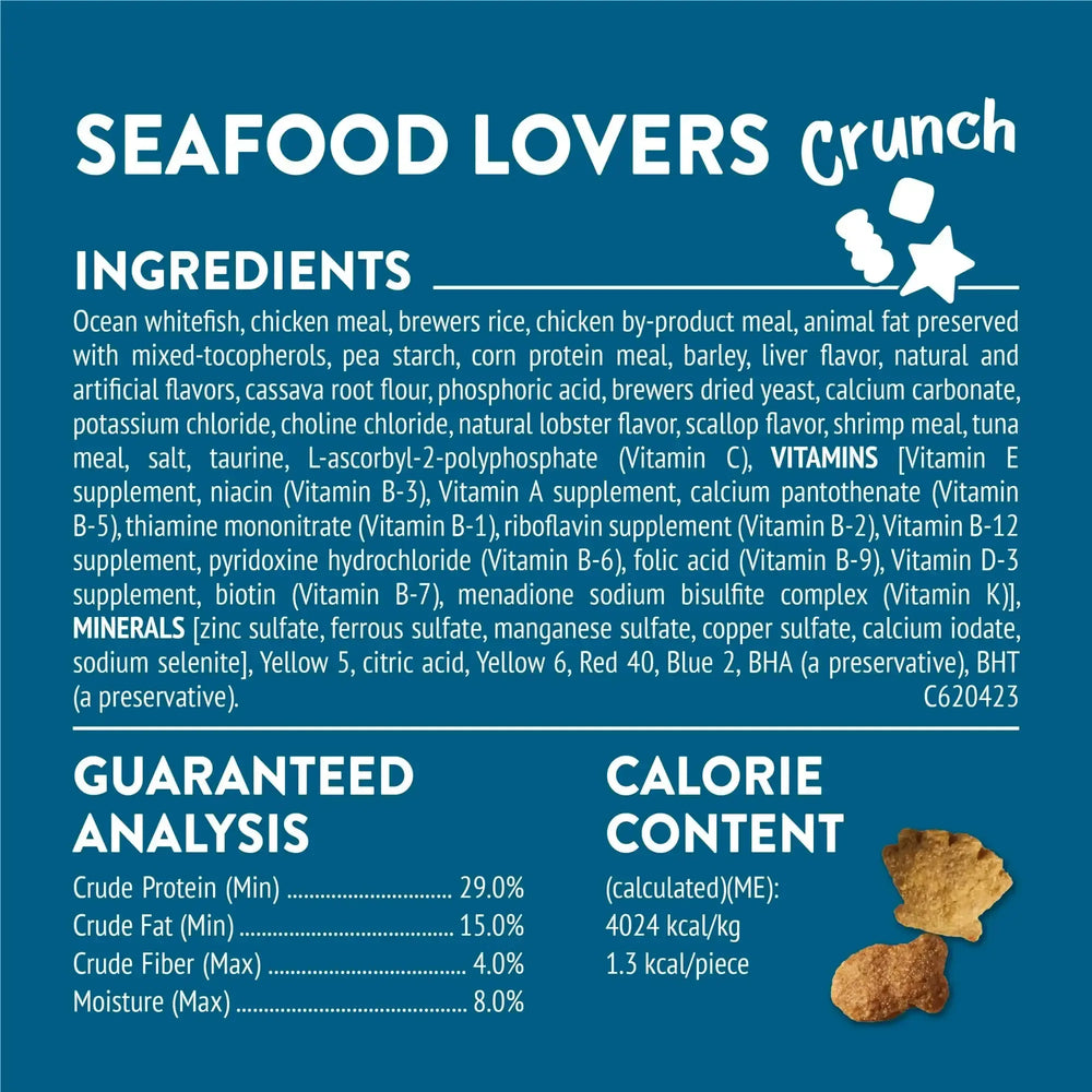Purina Friskies Party Mix Seafood Lovers Crunch, Cat Treats, Scallop, Lobster, & Shrimp, 6 oz Bag - USA MEGA SHOP