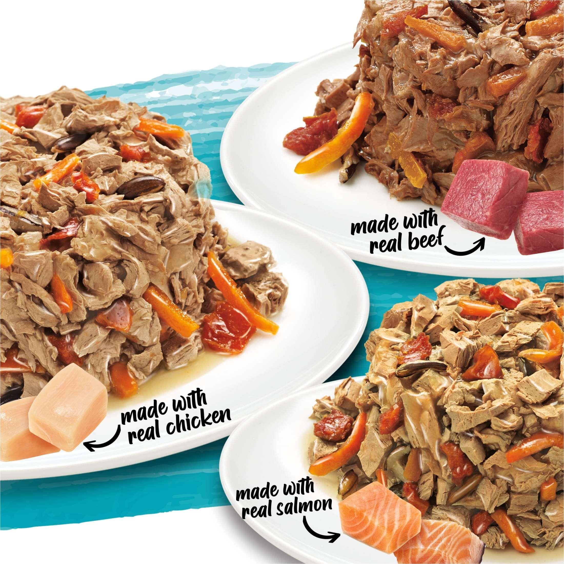 Purina Beneful Small Breed Wet Dog Food Variety Pack, IncrediBites With Real Beef, Chicken and Salmon