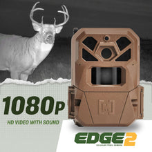 Tan trail camera front with lens openings and dark sensor window