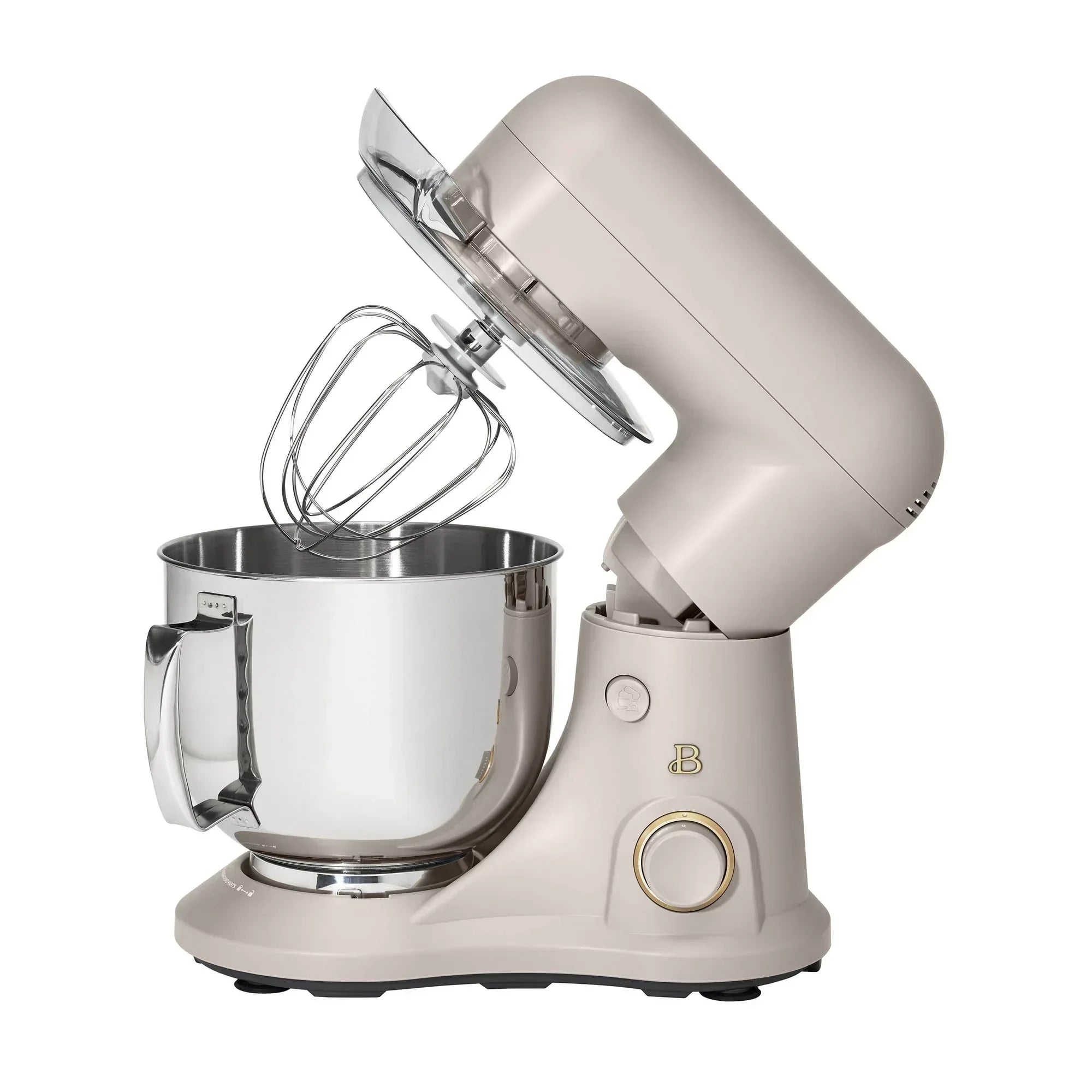 Beautiful 5.3 Qt Stand Mixer, Black Sesame with Flat Beater, Dough Hook, Balloon Whisk