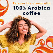 Gevalia Signature Blend promo panel: Release the aroma with 100% Arabica coffee