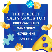 Act II Butter Lovers popcorn snack panel with illustrated game night and movie night items