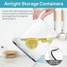 Clear airtight storage canister with side-lock lid and silicone seal gasket