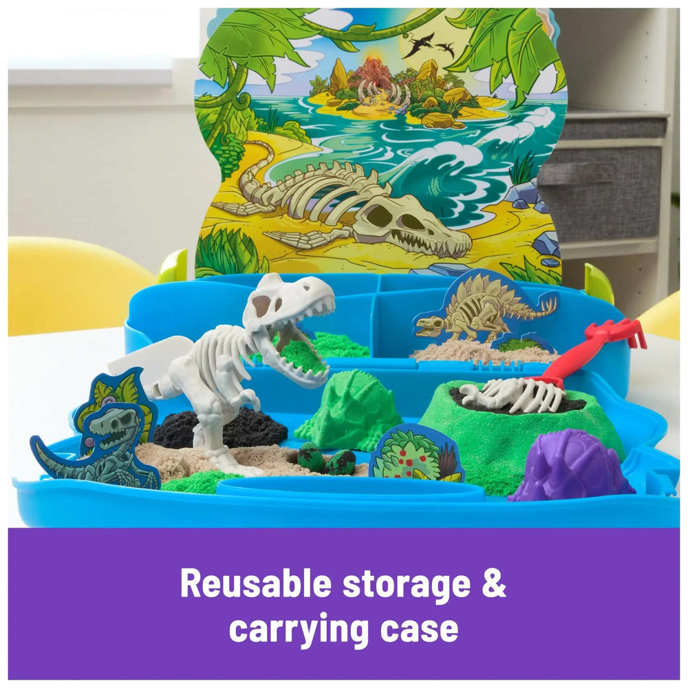 Kinetic Sand, T-Rex Dig Set with 1.5lbs Play Sand & Tools - USA MEGA SHOP
