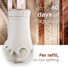 White Glade warmer with scent reservoir and refill port