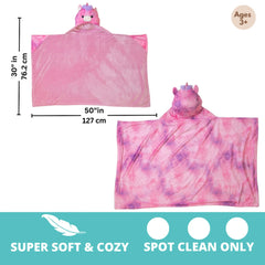 Squishmallows Lola Hooded Throw Blanket, Wearable Plush