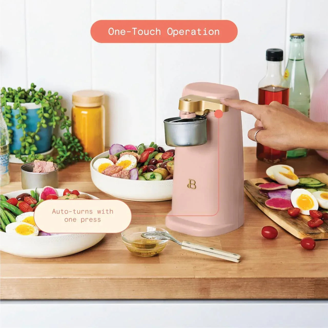 Beautiful Easy-Prep Electric Can Opener, White Icing by Drew Barrymore