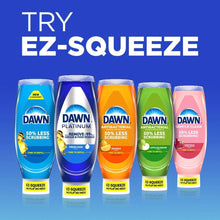 Assorted Dawn EZ-Squeeze soap bottles, various colors and scents