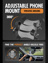 360° adjustable phone mount with cushioned cradle and multi-angle positioning