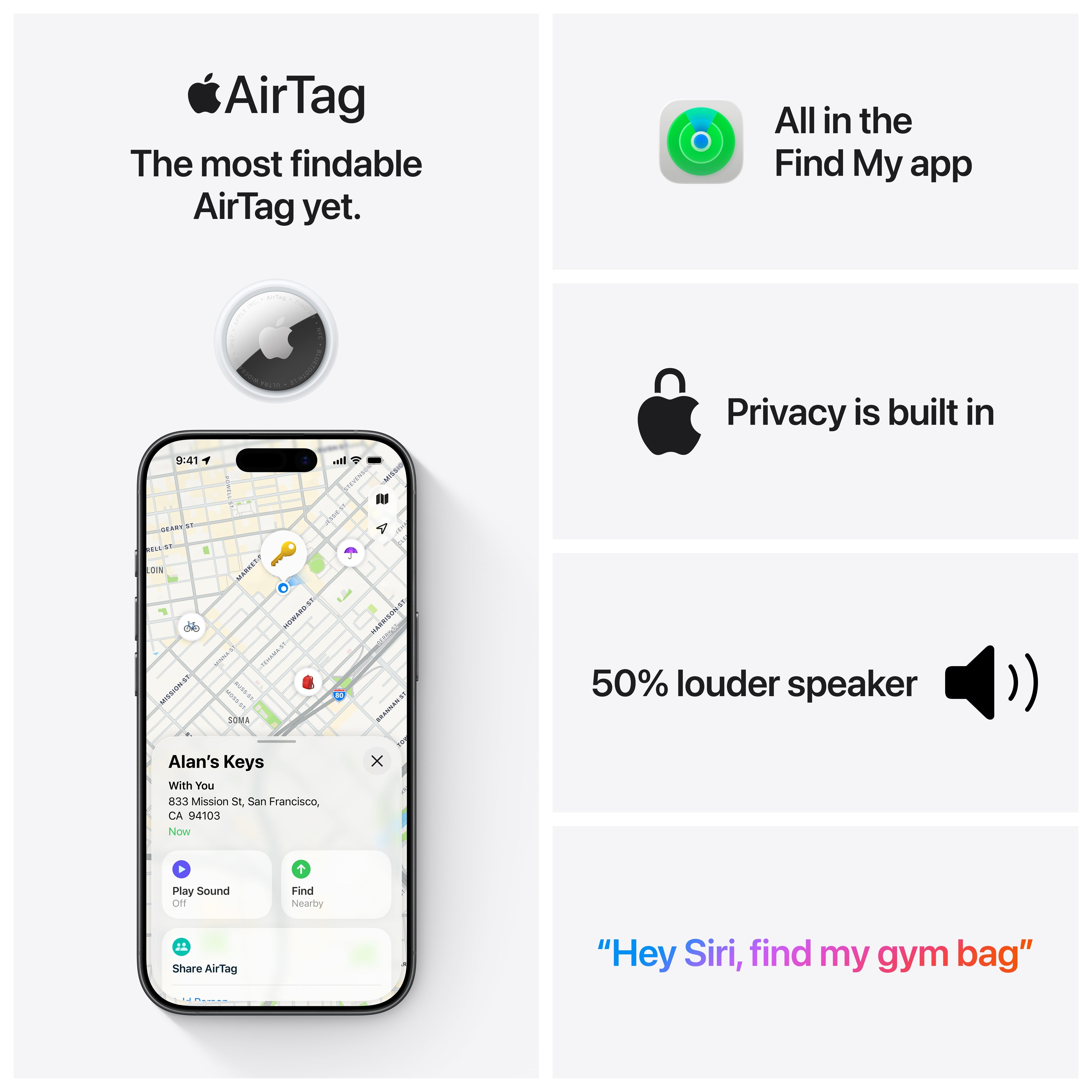 Apple AirTag (2nd Generation) – 4 Pack Item Trackers, Precision Finding up to 1.5× Range, Key, Wallet & Luggage Finder, One-Tap Setup