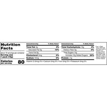 Nutrition Facts panel on M&M's Minis chocolate candy bag
