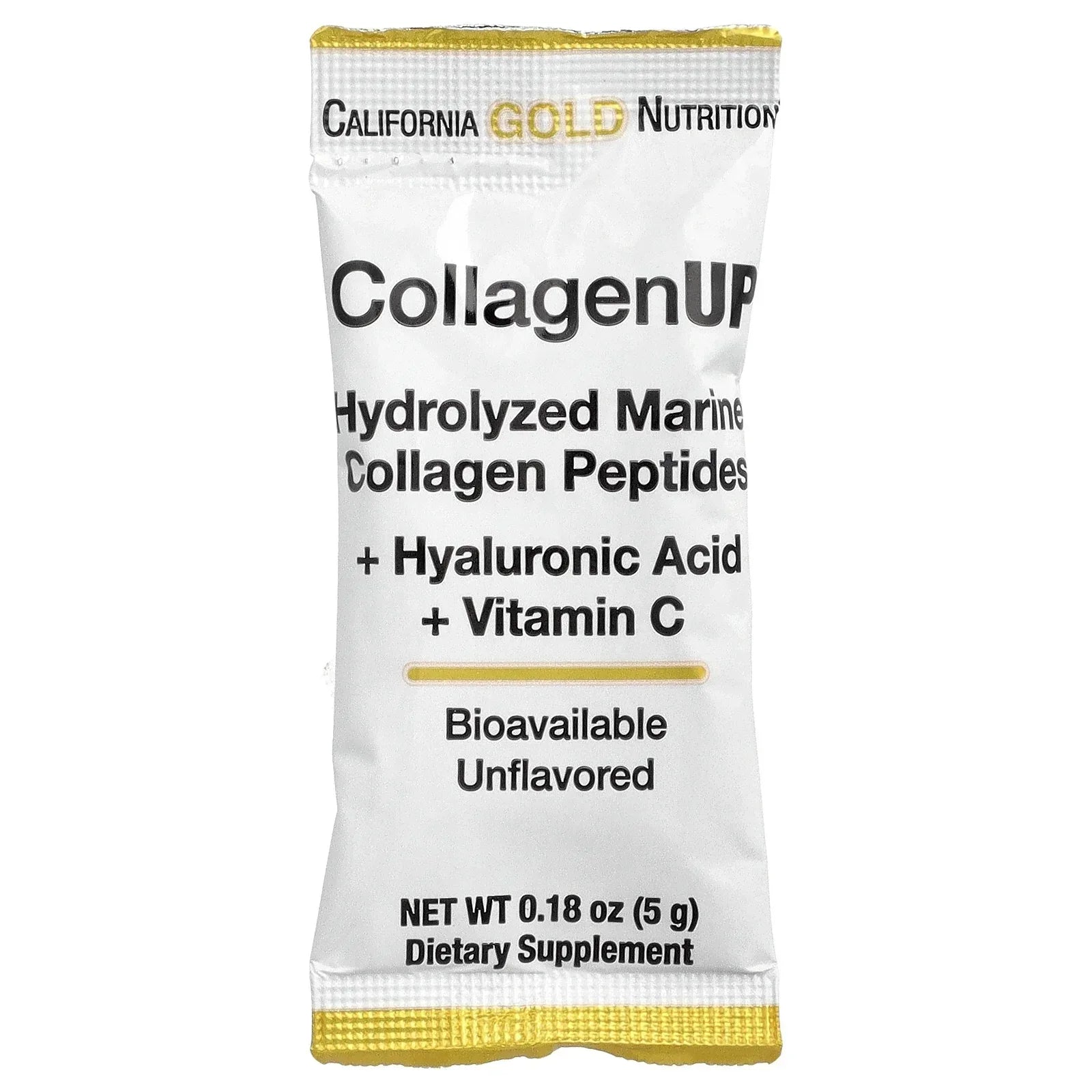 California Gold Nutrition CollagenUP®, Hydrolyzed Marine Collagen Peptides with Hyaluronic Acid and Vitamin C, Unflavored, 7.26 oz (206 g)