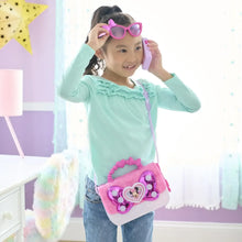 Pink Minnie Mouse heart crossbody play bag with bowfabulous front and strap