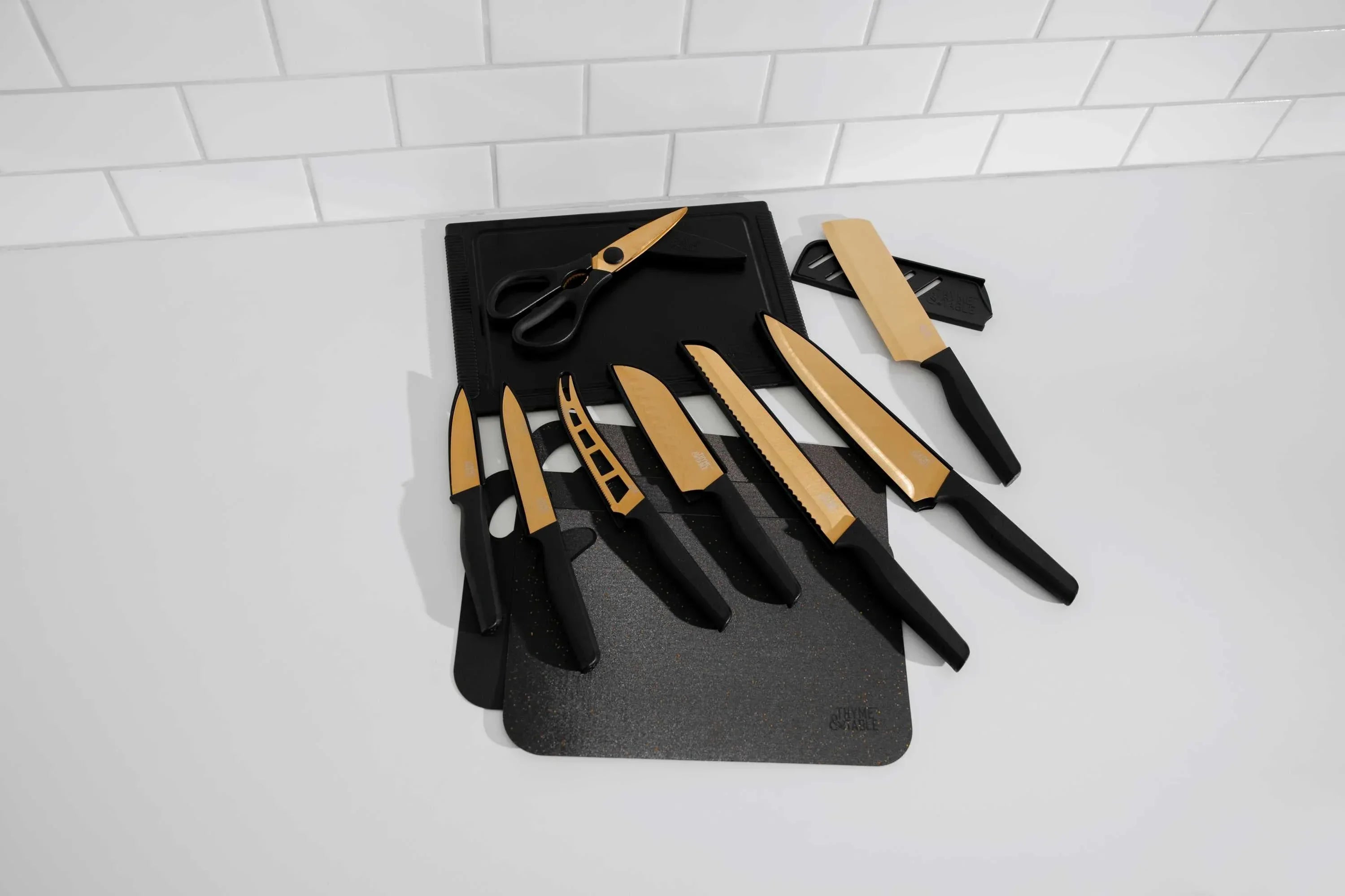 Thyme & Table 20-Piece Knife Set - Black - USA MEGA SHOP