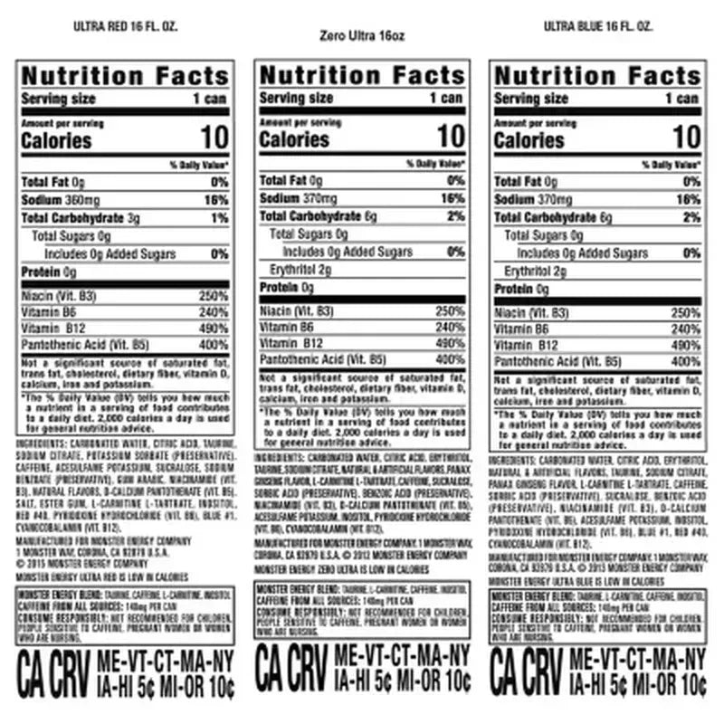 Monster Energy Ultra Variety Pack (16 Oz., 24 Pk.)