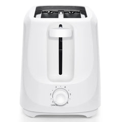 Mainstays 2-Slice Toaster with 6 Shade Settings and Removable Crumb Tray, Arctic White - USA MEGA SHOP