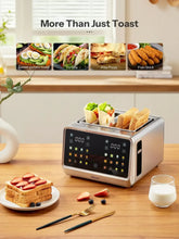 4-slice stainless steel toaster with smart touchscreen control panel
