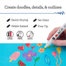 Paint pen set features: quick-drying, water-based, no odor, fine tip