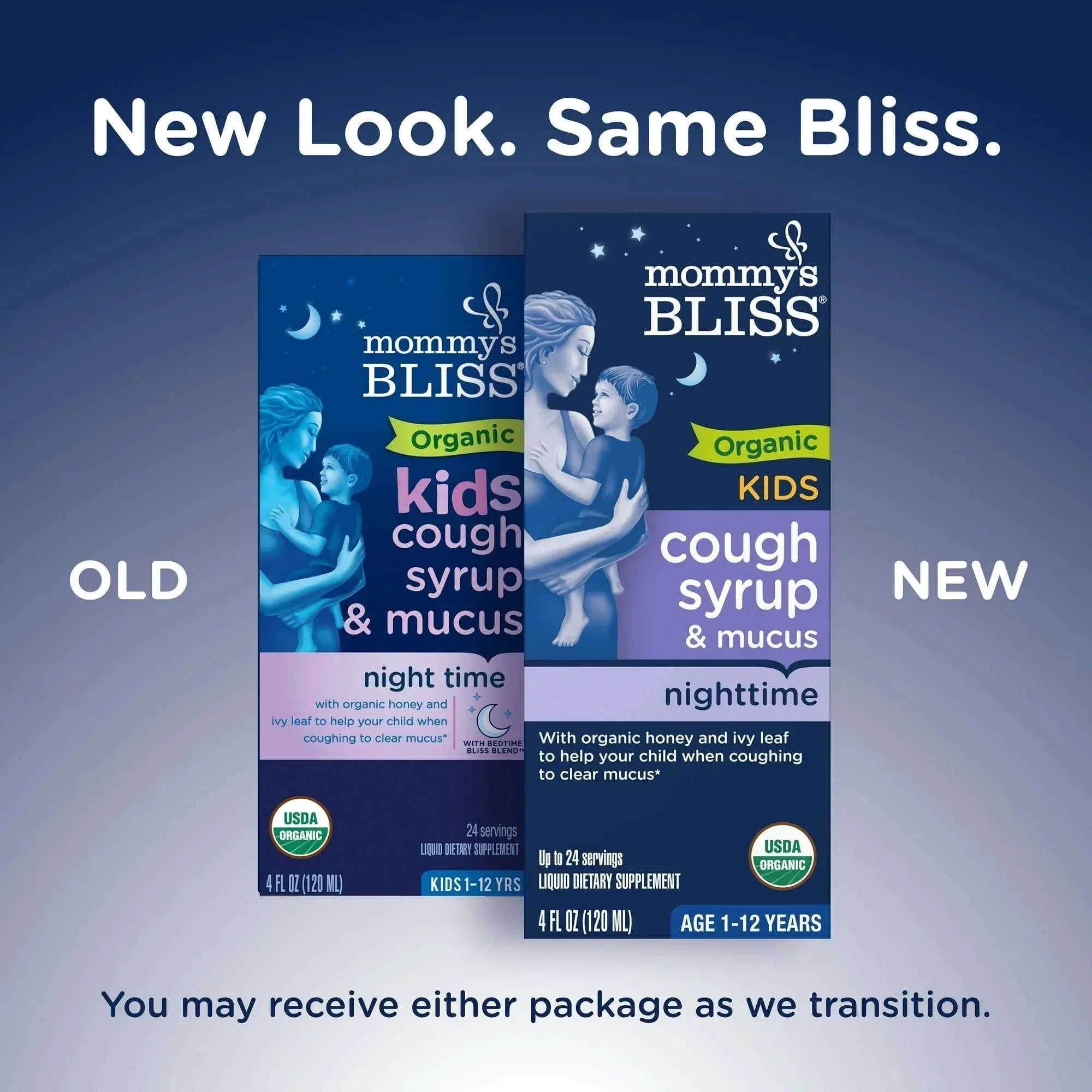 Mommy’s Bliss Kids Organic Cough Syrup, Nighttime, Berry Flavor, 4 fl oz