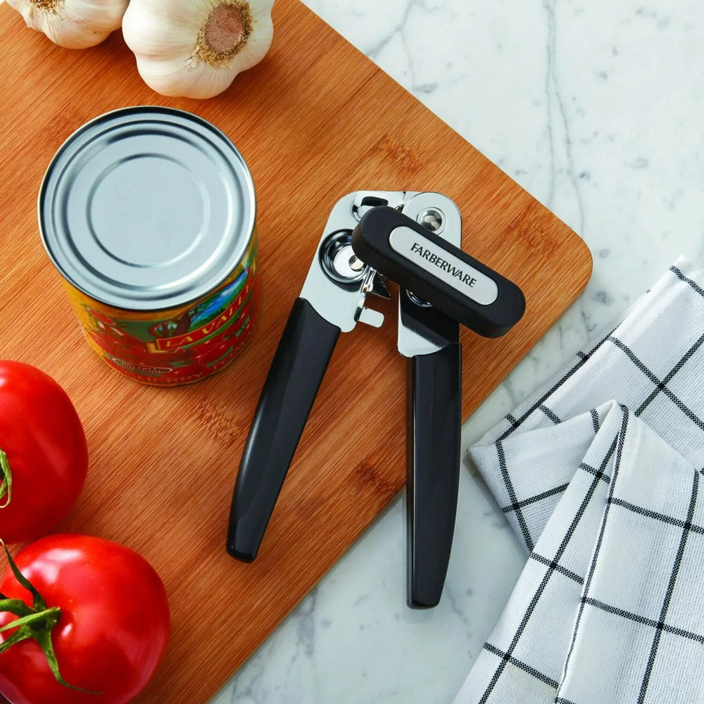 Farberware Pro Stainless Steel Portable Can Opener with Black Handle - USA MEGA SHOP