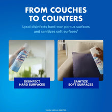 Lysol disinfectant spray can, Crisp Linen scent, hard- and soft-surface use