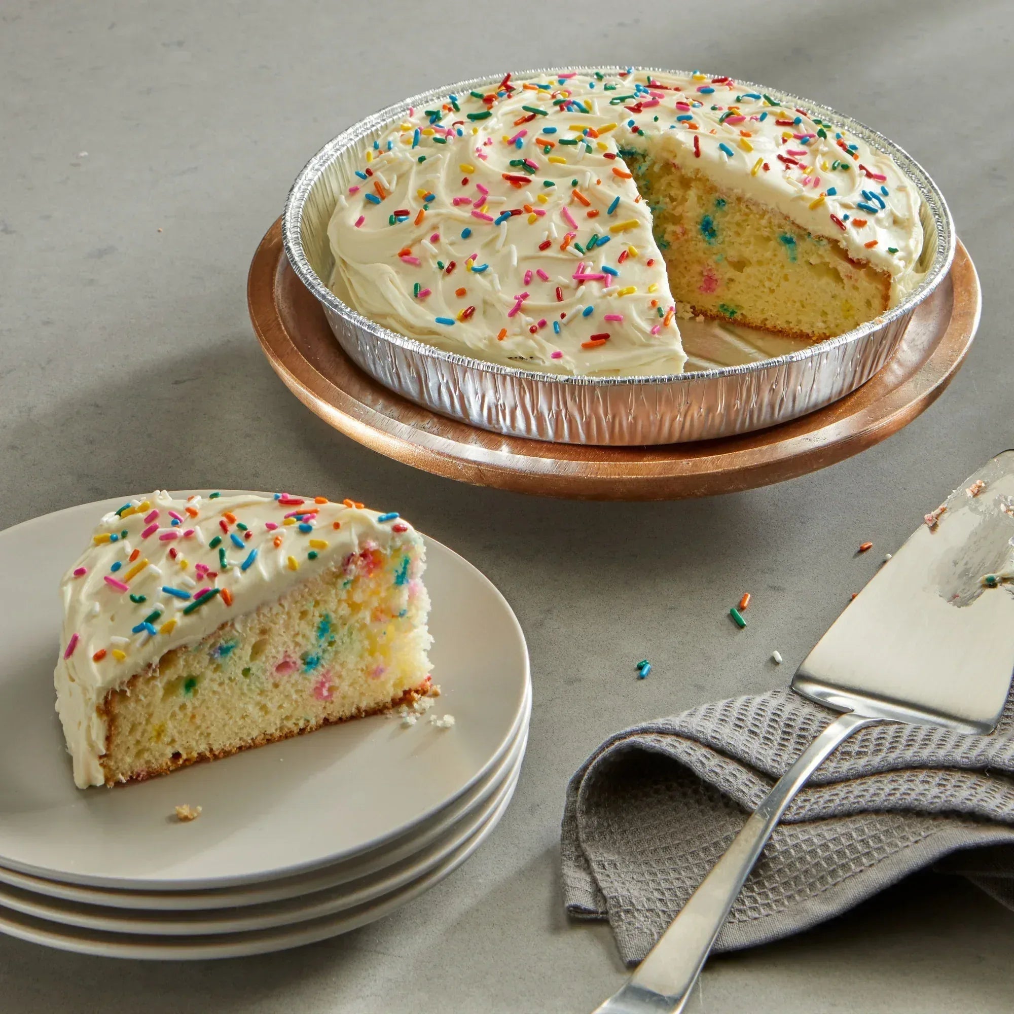 Ez Foil Cake Pans Bakeware 8.5 Inch 8.5 Inch X 1.5 Inch Silver 1 Pack 3 Count
