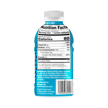 Hydration beverage bottle Nutrition Facts label with barcode and serving size