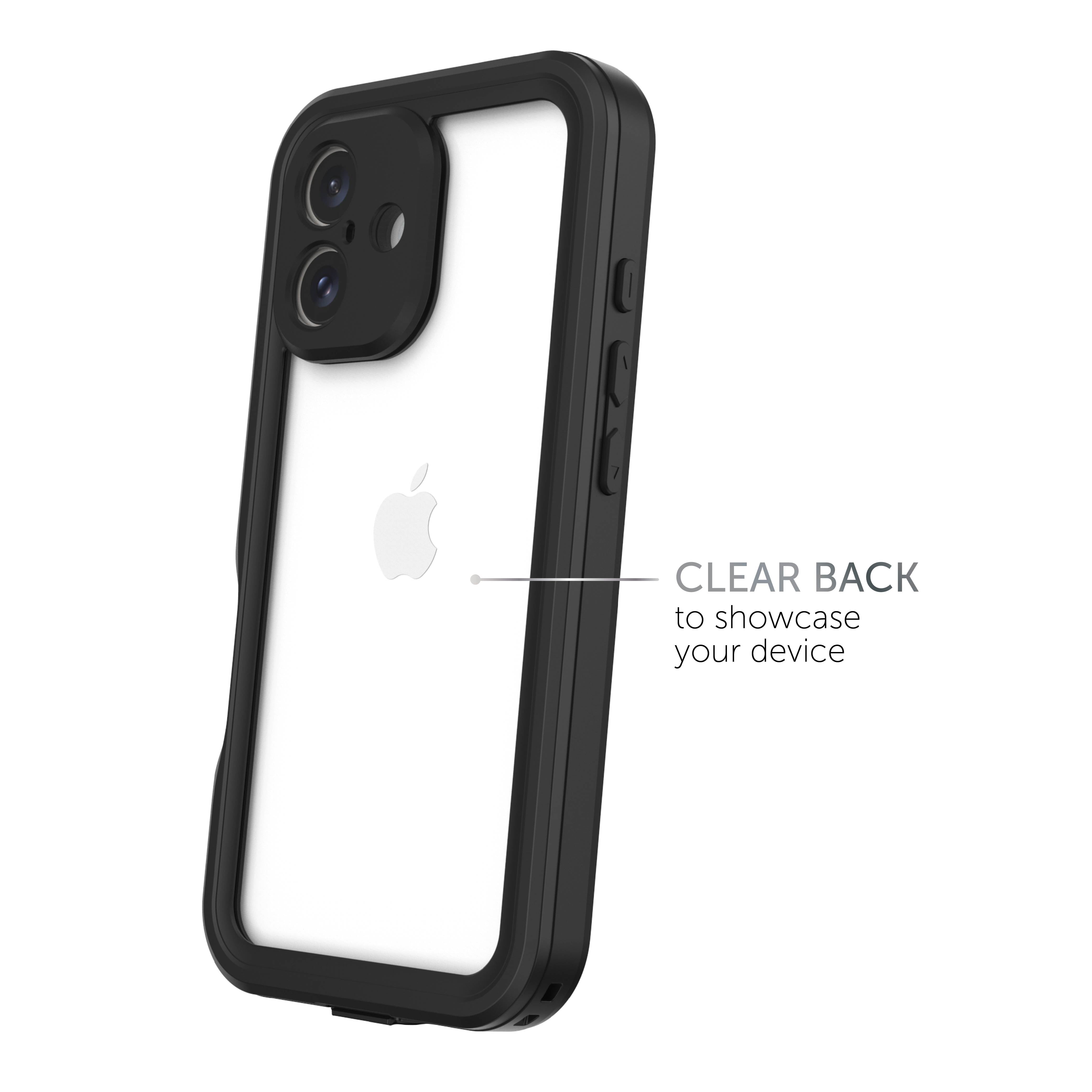 Body Glove Tidal Waterproof Phone Case for iPhone 16 - Black/Clear