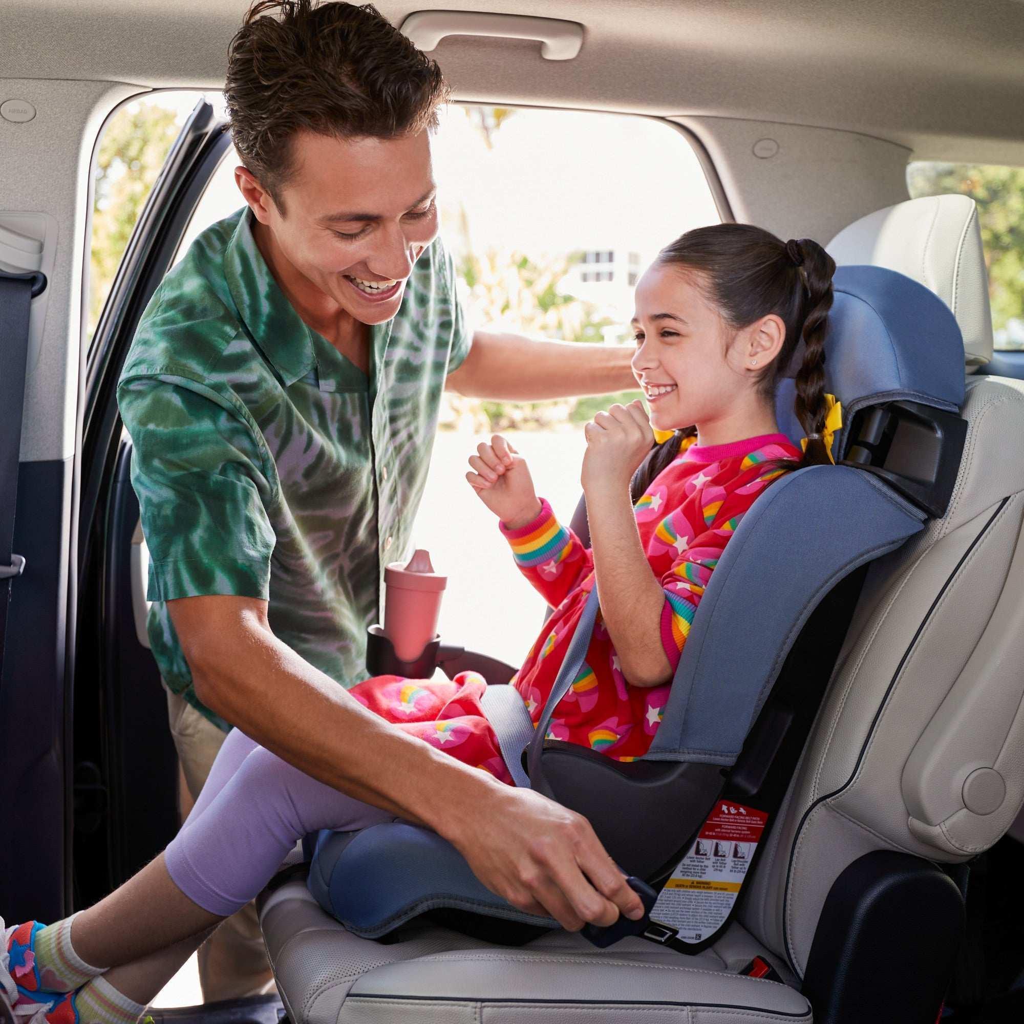 Cosco Kids Finale DX 2-in-1 Booster Car Seat, Rainbow