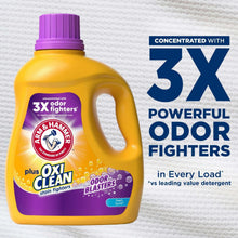 ARM & HAMMER OxiClean liquid laundry detergent bottle with 3X odor fighters badge