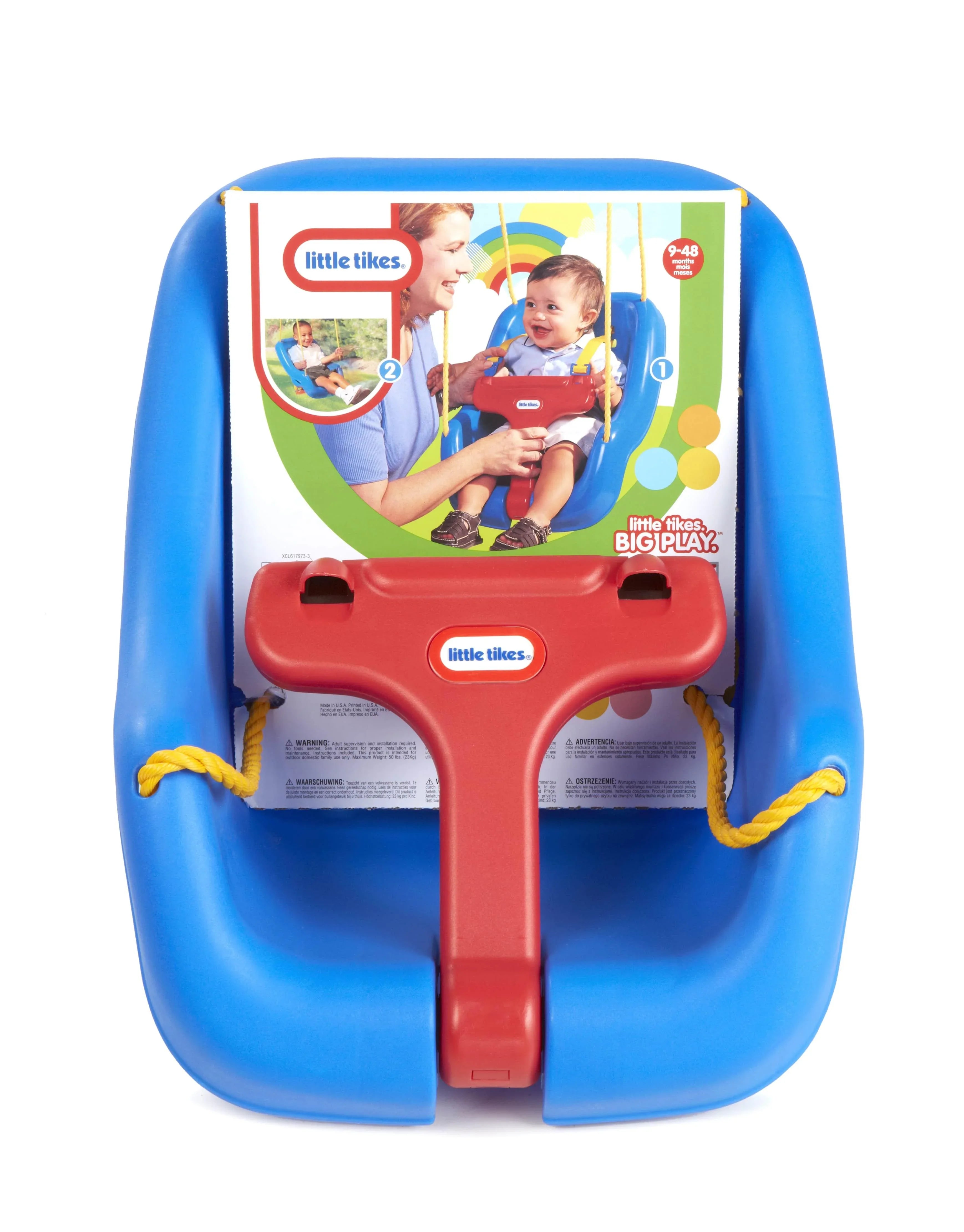Little Tikes 2-in-1 Snug and Secure Swing, High Back Swing, Blue - USA MEGA SHOP