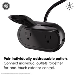 GE Cync Outdoor Smart Plug, Works with Alexa and Google, Matter Compatible, 1 Pack