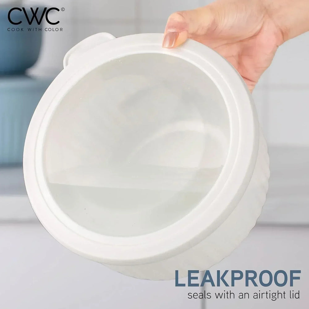 COOK WITH COLOR Meal Prep Containers Wide Mixing Bowls Food Storage Containers with Lids - USA MEGA SHOP