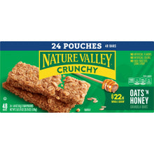 Crunchy oats and honey granola bar box, 24 pouches, 48 bars