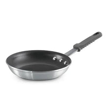 8 in nonstick aluminum fry pan with black interior and short handle
